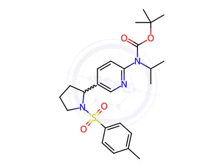 Chemical structure of Tert-butyl isopropyl(5-(1-tosylpyrrolidin-2-yl)pyridin-2-yl)carbamate