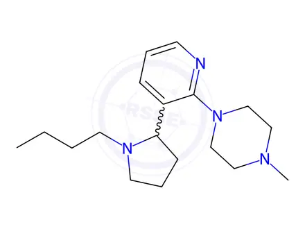 Chemical structure of 1-(3-(1-Butylpyrrolidin-2-yl)pyridin-2-yl)-4-methylpiperazine
