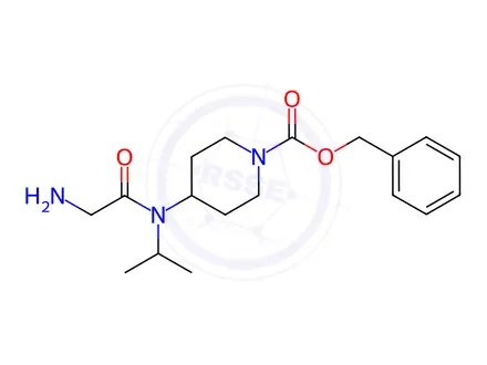 Chemical structure of (R)-3-[(2-Amino-acetyl)-isopropyl-amino]-pyrrolidine-1-carboxylic acid benzyl ester