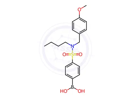 Chemical structure of (4-(N-Butyl-N-(4-methoxybenzyl)sulfamoyl)phenyl)boronic acid