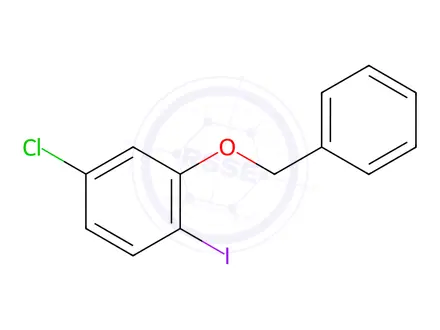 Chemical structure of 2-(Benzyloxy)-4-chloro-1-iodobenzene
