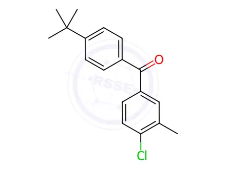 Chemical structure of (4-(Tert-butyl)phenyl)(4-chloro-3-methylphenyl)methanone