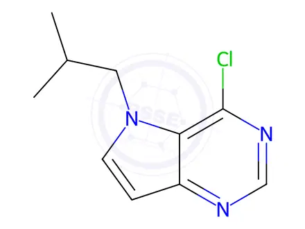 Chemical structure of 4-Chloro-5-isobutyl-5H-pyrrolo[3,2-d]pyrimidine