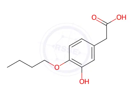 Chemical structure of 4-Butoxy-3-hydroxyphenylacetic Acid