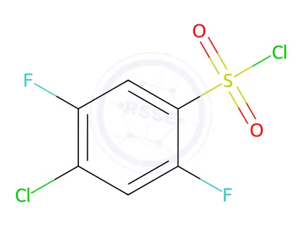 Chemical structure of 4-Chloro-2,5-Difluorobenzenesulfonyl Chloride