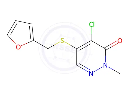 Chemical structure of 4-Chloro-5-((furan-2-ylmethyl)thio)-2-methylpyridazin-3(2H)-one