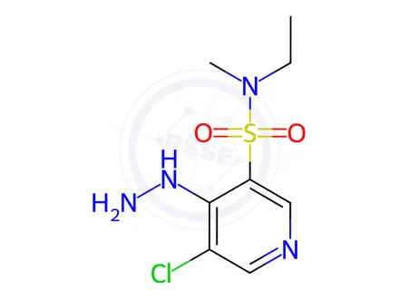 Chemical structure of 5-Chloro-N-ethyl-4-hydrazinyl-N-methylpyridine-3-sulfonamide