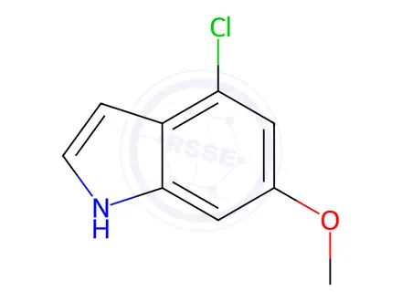 Chemical structure of 4-Chloro-6-methoxy-1H-indole