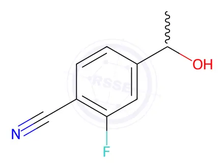 Chemical structure of Benzonitrile, 2-fluoro-4-(1-hydroxyethyl)-(9CI)