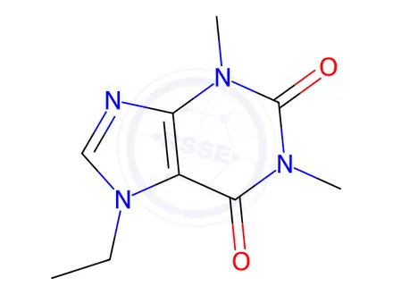 Chemical structure of 7-Ethyl Theophylline