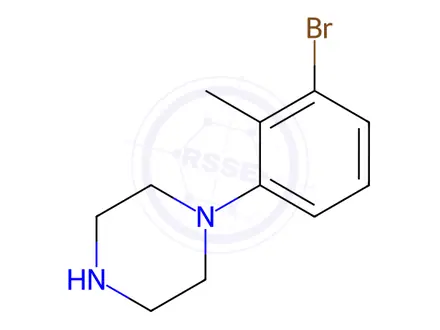 Chemical structure of Piperazine, 1-(3-bromo-2-methylphenyl)-