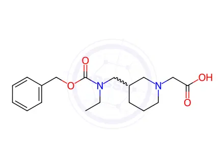 Chemical structure of 2-(3-(((3-(Benzyloxy)-3-oxopropyl)amino)methyl)piperidin-1-yl)acetic acid