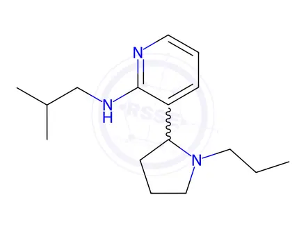 Chemical structure of N-isobutyl-3-(1-propylpyrrolidin-2-yl)pyridin-2-amine