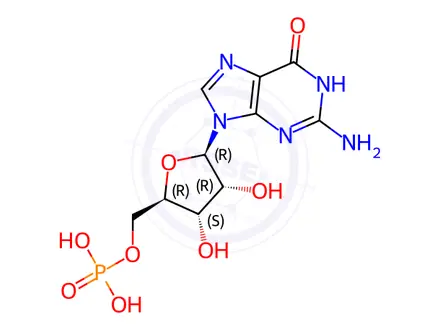 Chemical structure of Guanosine-5‘-monophosphate