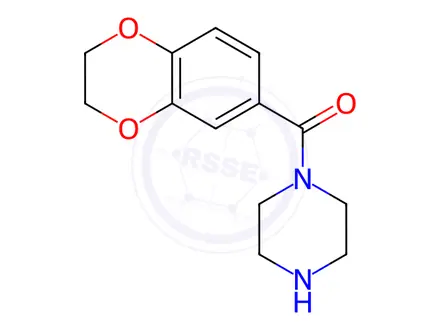 Chemical structure of (2,3-Dihydrobenzo[b][1,4]dioxin-6-yl)(piperazin-1-yl)methanone