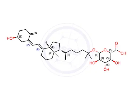 Chemical structure of 5-Hydroxyvitamin D3 25-Glucuronide