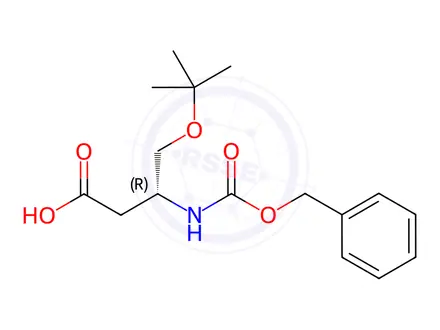 Chemical structure of Butanoic acid, 4-(1,1-dimethylethoxy)-3-[[(phenylmethoxy)carbonyl]amino]-, (3R)-