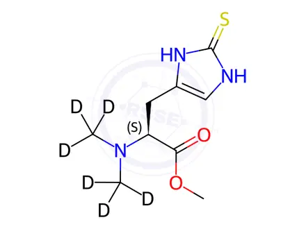 Chemical structure of N-Desmethyl L-Ergothioneine-d6 Methyl Ester