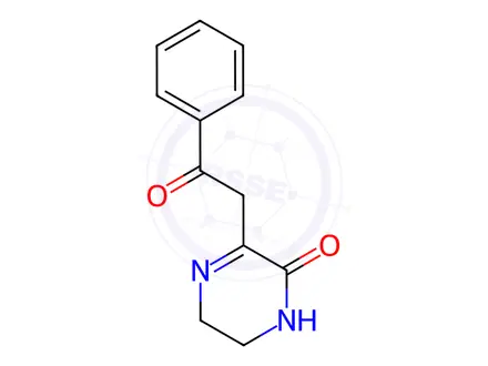Chemical structure of 3-(2-Oxo-2-phenylethyl)-5,6-dihydropyrazin-2(1H)-one