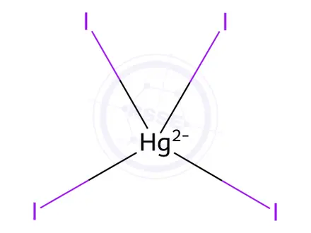 Chemical structure of Potassium Mercuric Iodide