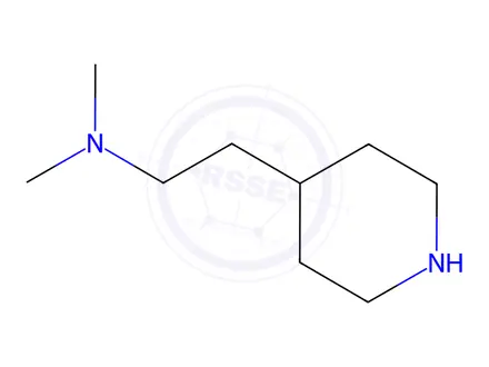 Chemical structure of N,N-dimethyl-2-(piperidin-4-yl)ethan-1-amine dihydrochloride