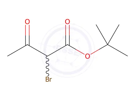 Chemical structure of Butanoic acid, 2-broMo-3-oxo-, 1,1-diMethylethyl ester