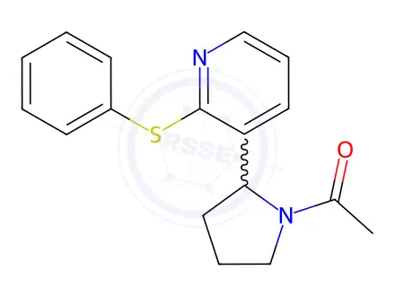 Chemical structure of 1-(2-(2-(Phenylthio)pyridin-3-yl)pyrrolidin-1-yl)ethanone