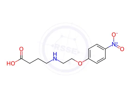 Chemical structure of Butanoic acid, 4-[[2-(4-nitrophenoxy)ethyl]aMino]-
