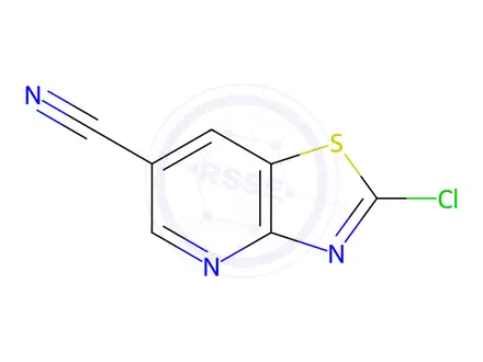 Chemical structure of 2-Chloro-[1,3]thiazolo[4,5-b]pyridine-6-carbonitrile
