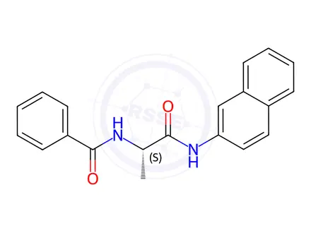 Chemical structure of (S)-N-(1-(naphthalen-2-ylamino)-1-oxopropan-2-yl)benzamide