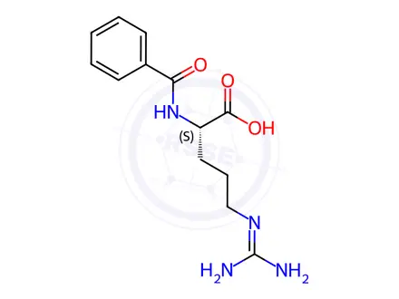 Chemical structure of N-α-Benzoyl-L-arginine