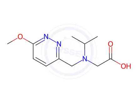 Chemical structure of 2-(Isopropyl((6-methoxypyridazin-3-yl)methyl)amino)acetic acid
