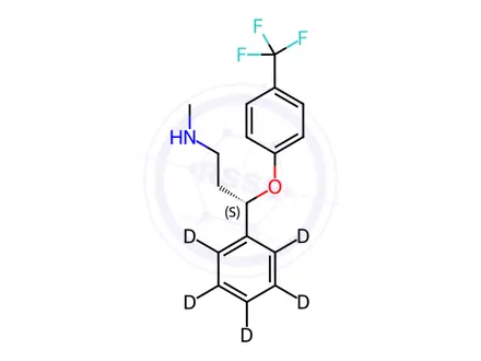 Chemical structure of (S)-Fluoxetine-d5 Hydrochloride