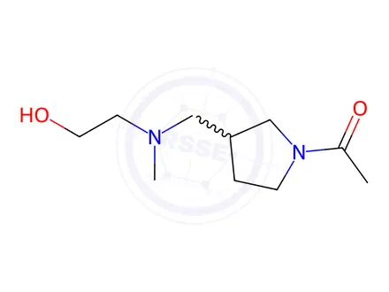 Chemical structure of 1-(3-(((2-Hydroxyethyl)(methyl)amino)methyl)pyrrolidin-1-yl)ethanone
