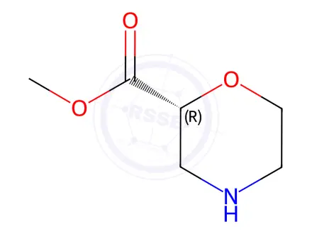 Chemical structure of (R)-methyl morpholine-2-carboxylate hydrochloride
