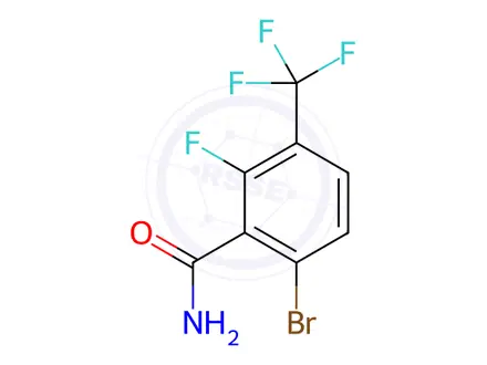 Chemical structure of 6-Bromo-2-fluoro-3-(trifluoromethyl)benzamide