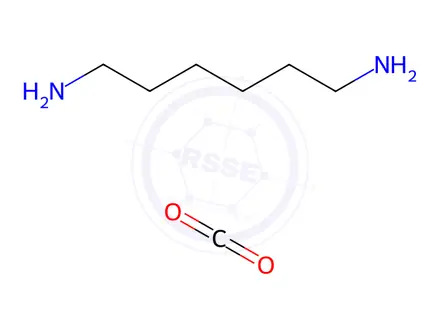 Chemical structure of 1,6-Hexanediamine, polymer with carbon dioxide