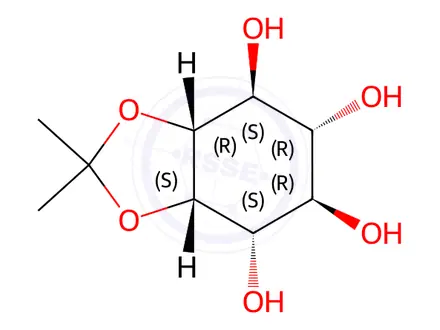 Chemical structure of 1,2-Isopropylidene-D,L-myo-inositol