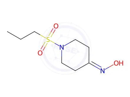Chemical structure of 1-(propylsulfonyl)piperidin-4-one oxime