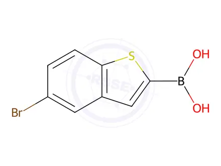 Chemical structure of (5-Bromobenzo[b]thiophen-2-yl)boronic acid