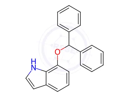 Chemical structure of 7-(benzhydryloxy)-1H-indole