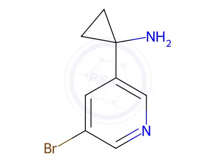 Chemical structure of 1-(5-BROMOPYRIDIN-3-YL)CYCLOPROPANAMINE HCL