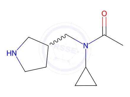 Chemical structure of N-Cyclopropyl-N-(pyrrolidin-3-ylmethyl)acetamide