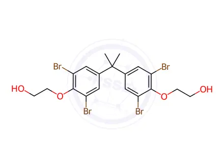 Chemical structure of 1,4-Benzenedicarboxylic acid, polymer with 1,2-ethanediol and 2,2'-[(1-methylethylidene)bis[(2,6-dibromo-4,1-phenylene)oxy]]bis[ethanol]