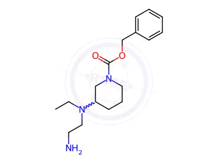Chemical structure of Benzyl 3-((2-aminoethyl)(ethyl)amino)piperidine-1-carboxylate