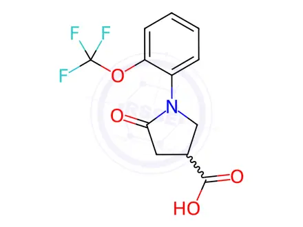 Chemical structure of 5-Oxo-1-(2-(trifluoromethoxy)phenyl)pyrrolidine-3-carboxylic acid