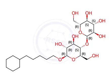 Chemical structure of 5-Cyclohexylpentyl-β-D-maltoside