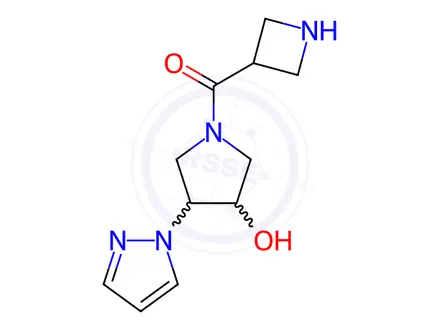 Chemical structure of Azetidin-3-yl(3-hydroxy-4-(1H-pyrazol-1-yl)pyrrolidin-1-yl)methanone