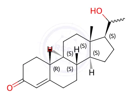 Chemical structure of 20-Dihydroprogesterone