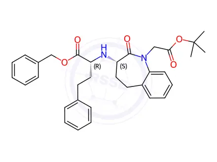 Chemical structure of 1'-epi-Benazeprilat Benzyl Ester (Glycine)tert-butyl Ester
